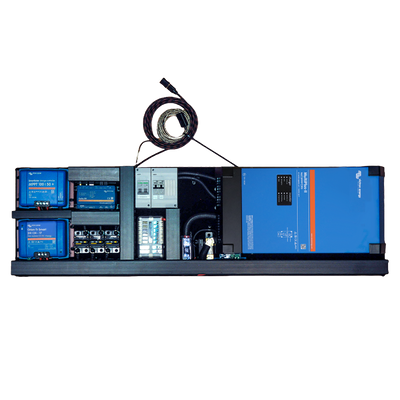 24V Ikara Series Pre-wired Victron Board - Landscape - 3000VA + Mains 70A + Solar 50A + DC-DC 30A + Cerbo GX