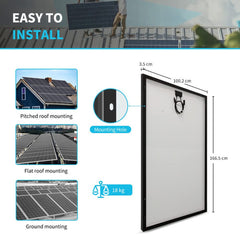 2 Pieces 320 Watt Monocrystalline Solar Panel