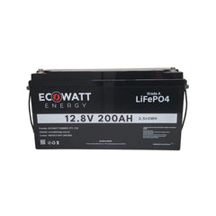 EcoStore 200Ah 12.8V LiFePO4 Battery - (EVE Cells) & (Bluetooth BMS - JBD)