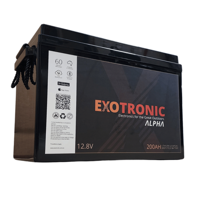 Exotronic 12V 200Ah Alpha IP67 Smart Bluetooth Lithium Battery