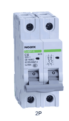 Noark 63A 2-Pole 360V Non-polarised DC Solar Circuit Breaker