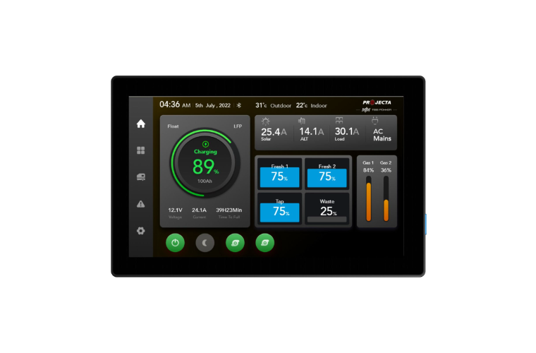 Projecta Intelli-RV GEN II Low Profile 30A MPPT/AC 60A VSR Management System PM335C KIT 7 Inch
