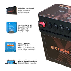 Exotronic 170Ah Pre-wired Orion XS + SmartSolar + SmartShunt Battery Box