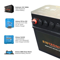 Exotronic 180Ah Pre-wired Orion XS + SmartSolar + SmartShunt Battery Box