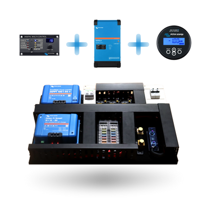 Coorong Series Pre-wired Victron Board - Split - 3000VA + Mains 120A + Solar 50A + DC-DC 30A
