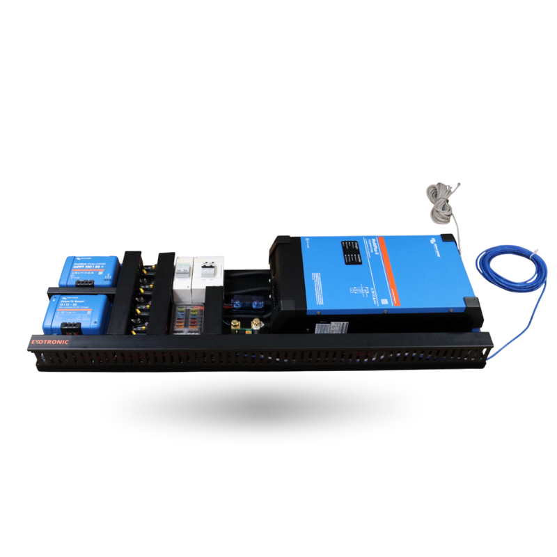 Exotronic Coorong Series Pre-wired Victron Board - Landscape 3000VA + Mains 120A + Solar 50A + DC-DC 30A