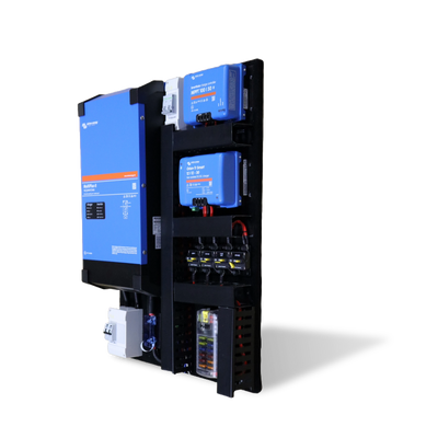 Coorong Series Pre-wired Victron Board - Portrait - 3000VA + Mains 120A + Solar 50A + DC-DC 30A