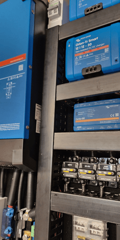 Exotronic Pre-wired Victron Battery Smart Lithium Board Portrait - 3000VA + Mains 120A + Solar 50A + DC-DC 30A + Cerbo GX