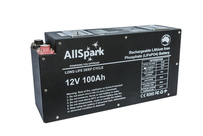 ALLSPARK SLIMLINE 12V 100AH HIGH PERFORMANCE LIFEPO4 LITHIUM BATTERY - Simply Solved Caravans PTY LTD