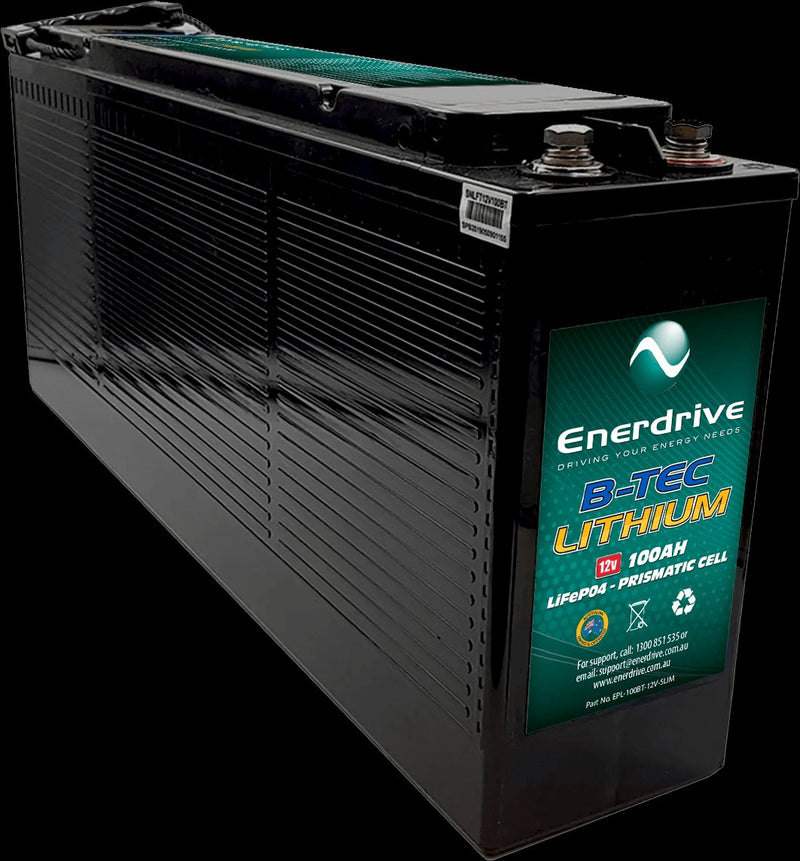 B - TEC 12V 100Ah Slimline Lithium Battery - Simply Solved Caravans PTY LTD