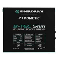 B - TEC 300AMP / 12V LIFEPO4 BT SLIM METAL CASE BATTERY - Simply Solved Caravans PTY LTD