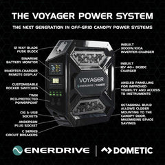 Enerdrive Voyager System Left 12V 3000W/100A Inverter/Charger 40DC w/ Simarine SCQ50 - Simply Solved Caravans PTY LTD