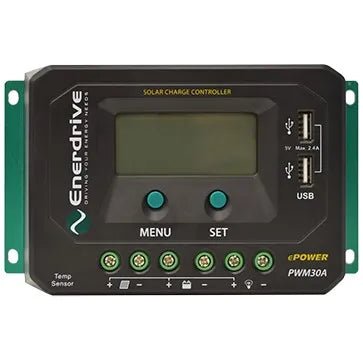 EPOWER PWM SOLAR CONTROLLER - 30AMP 12/24 - Simply Solved Caravans PTY LTD