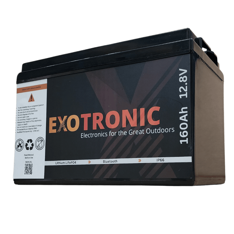 Exotronic 12V 160Ah Compact Smart Bluetooth Lithium Battery - Simply Solved Caravans PTY LTD