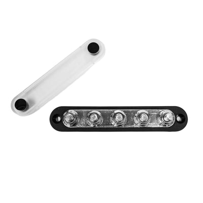 Exotronic 150A Black 5x M8 Stud Busbar with Cover - Simply Solved Caravans PTY LTD