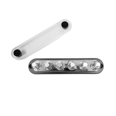 Exotronic 150A Black 6x M6 Stud Busbar with Cover - Simply Solved Caravans PTY LTD