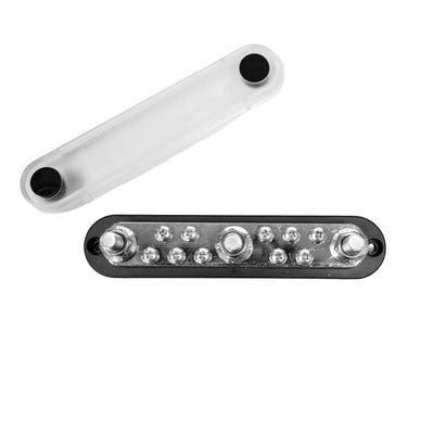 Exotronic 300A Black 3x M10 Stud & 10x Screw Busbar with Cover - Simply Solved Caravans PTY LTD