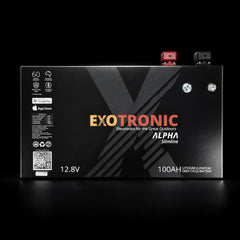 Exotronic 12V 100Ah Alpha Slimline Smart Bluetooth Lithium Battery