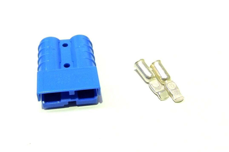 Genuine 50A Blue Anderson Plug Connector with 6AWG Contacts - Simply Solved Caravans PTY LTD