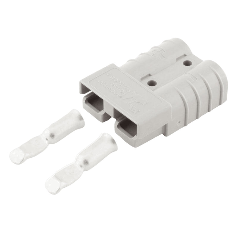 Genuine 50A Grey Anderson Plug Connector with 6AWG Contacts - Simply Solved Caravans PTY LTD