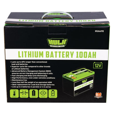 HULK Pro 100Ah Lithium Battery Lifepo4 12V - Simply Solved Caravans PTY LTD