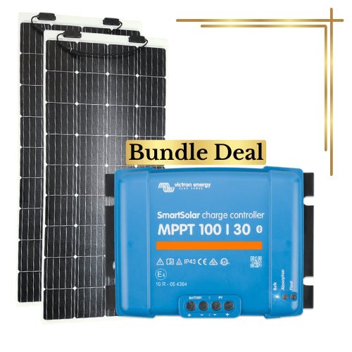 Sunman eArc 2x 175W Flexible Solar Panel & Victron SmartSolar MPPT 100/30 Kit - Simply Solved Caravans PTY LTD