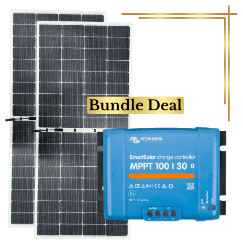 Sunman eArc 2x 215W Flexible Solar Panel & Victron SmartSolar MPPT 100/30 Kit - Simply Solved Caravans PTY LTD